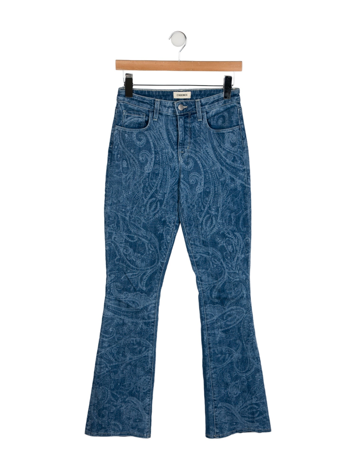 L'Agence Mid-Rise Wide Leg Jeans