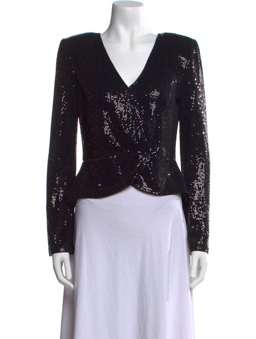 L'Agence Nylon Patterned Crop Top