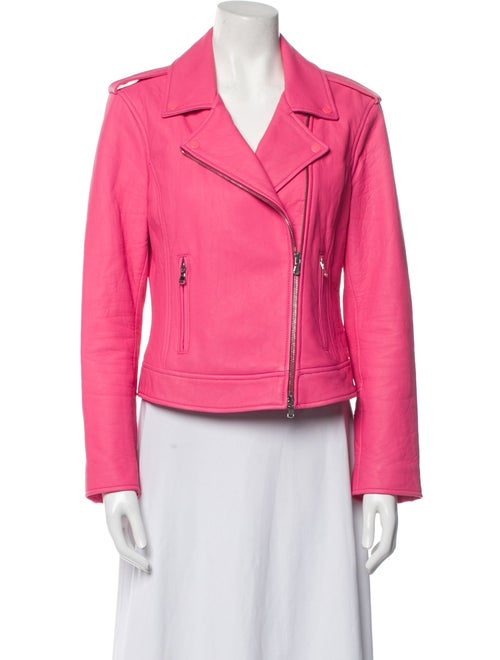 L'Agence Lamb Leather Biker Jacket
