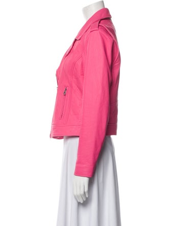 L'Agence Lamb Leather Biker Jacket