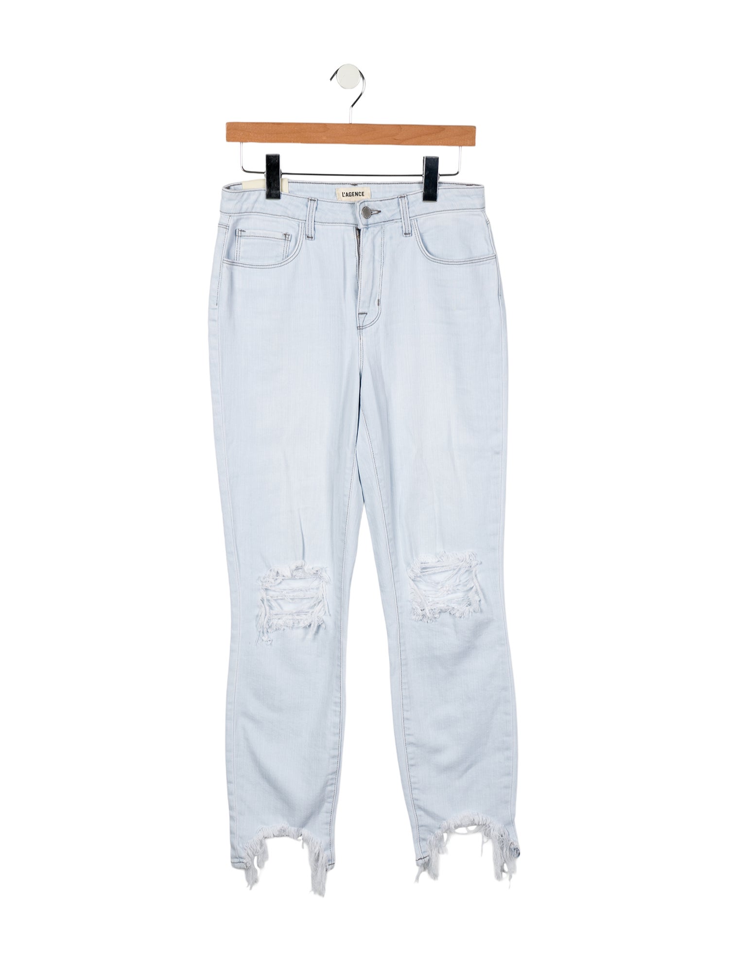 L'Agence Mid-Rise Straight Leg Jeans