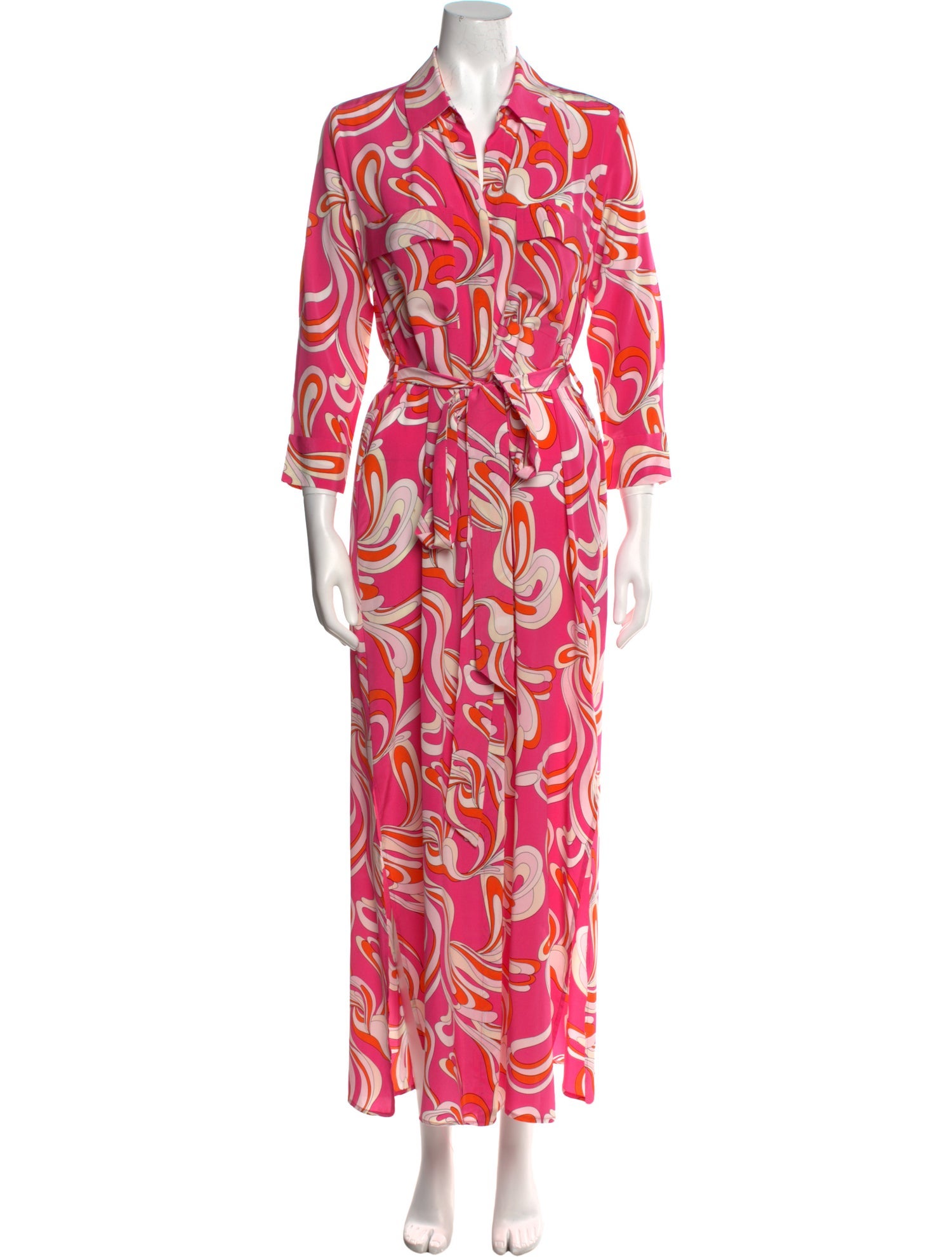 L'Agence Silk Long Dress