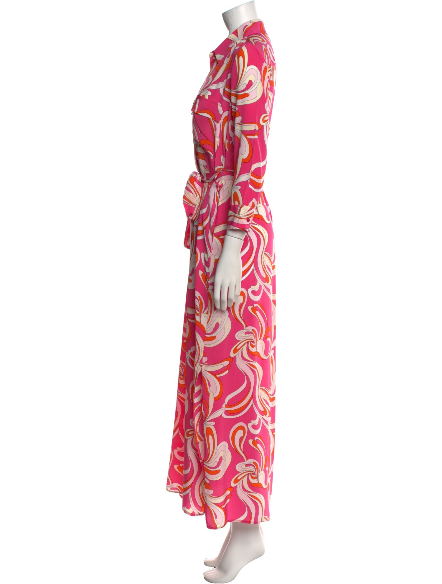 L'Agence Silk Long Dress