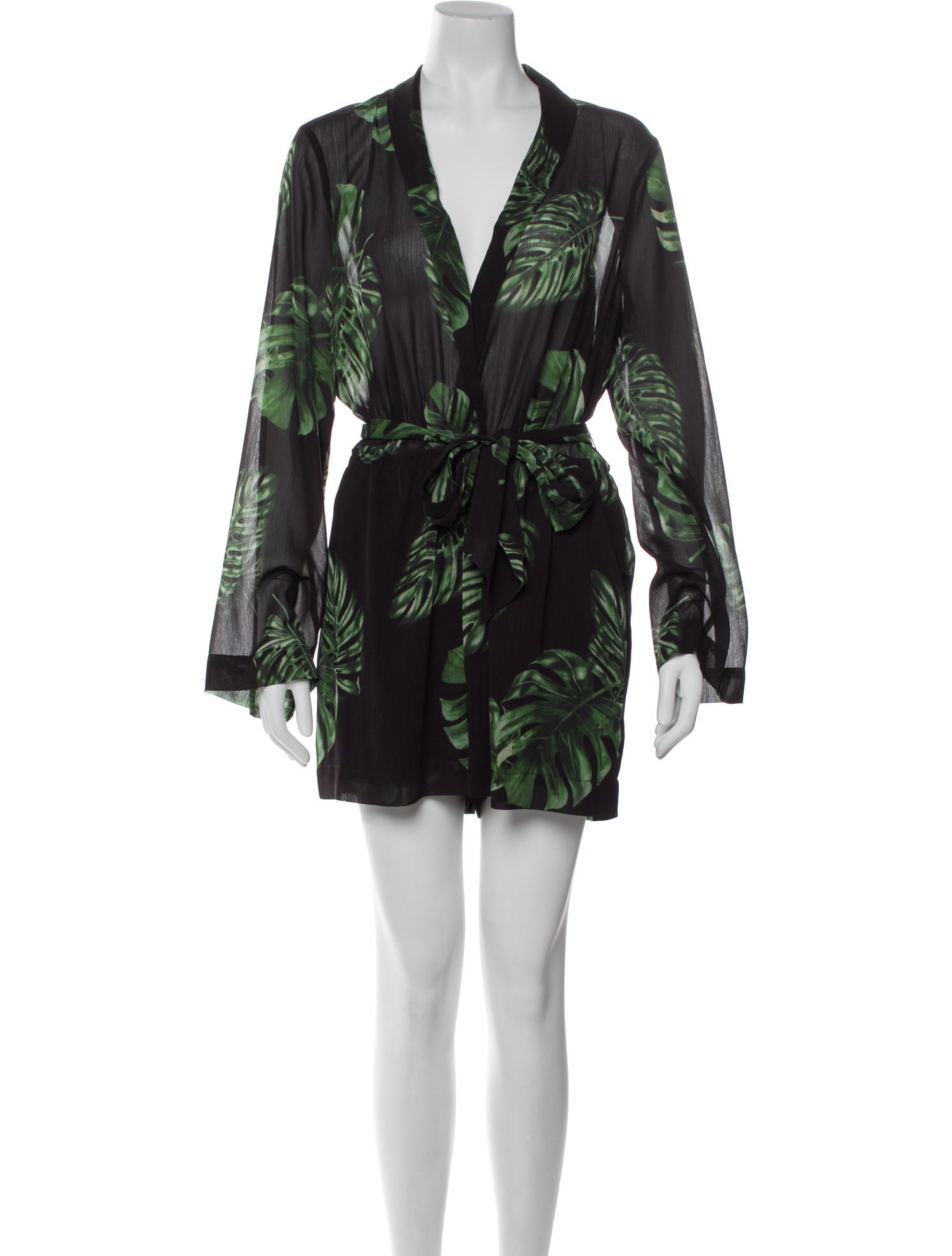 L'Agence Printed V-Neck Romper