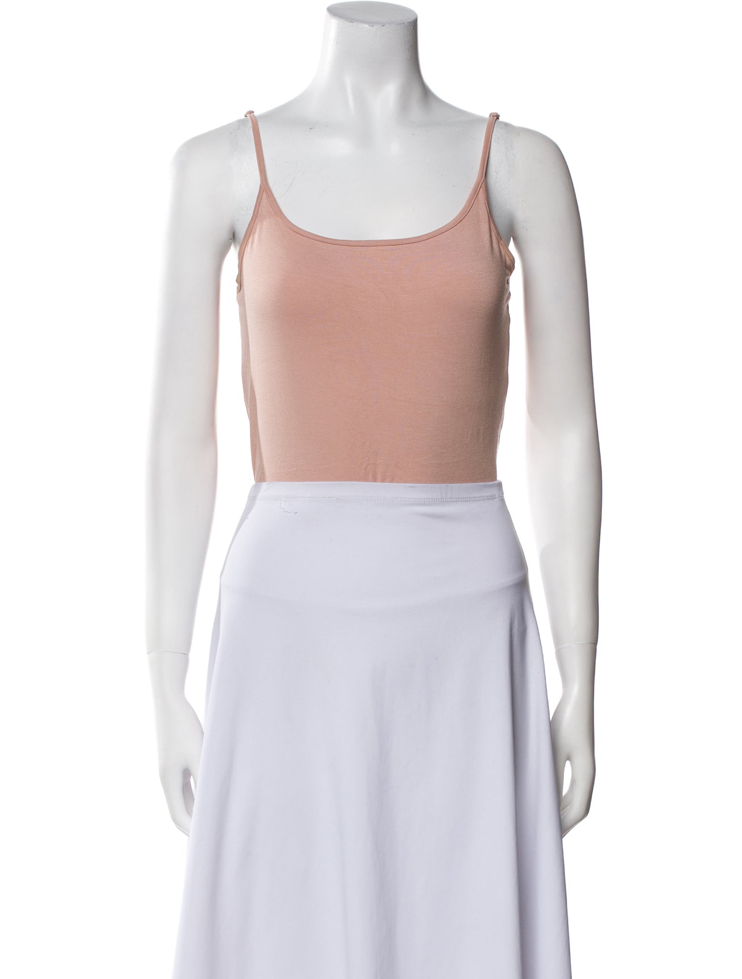 L'Agence Square Neckline Sleeveless Crop Top