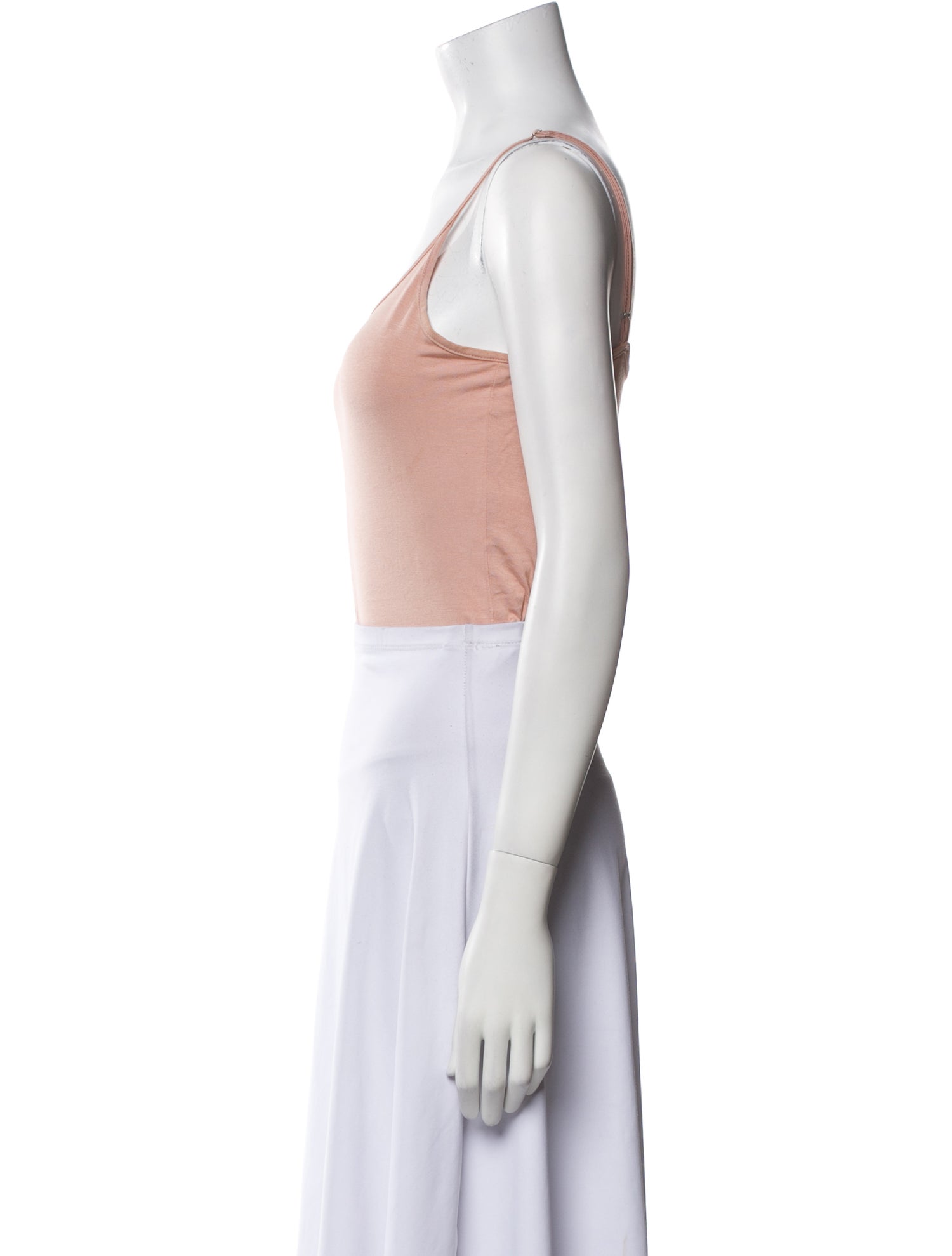 L'Agence Square Neckline Sleeveless Crop Top