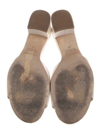 L'Agence Leather Slides