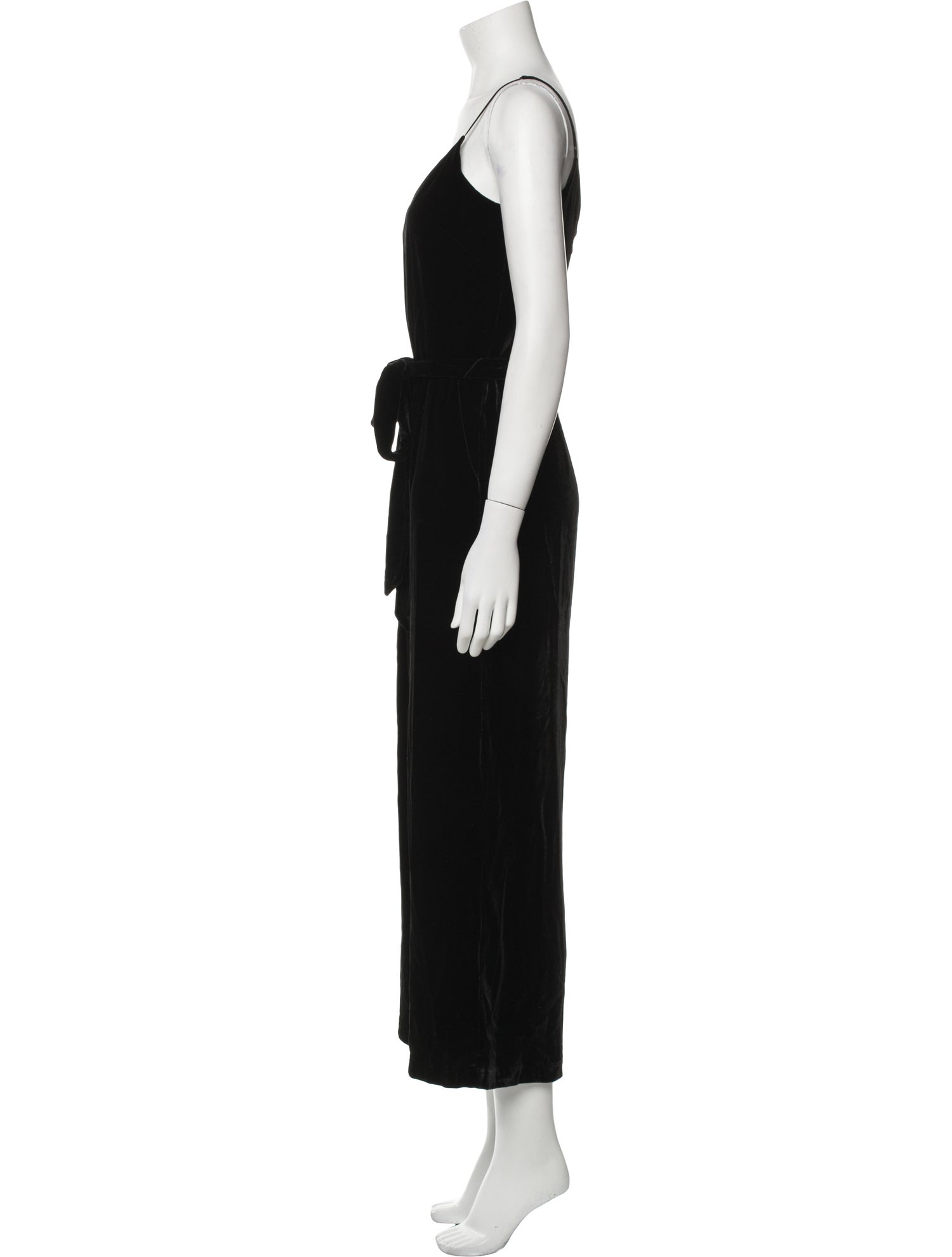 L'Agence Velvet V-Neck Jumpsuit