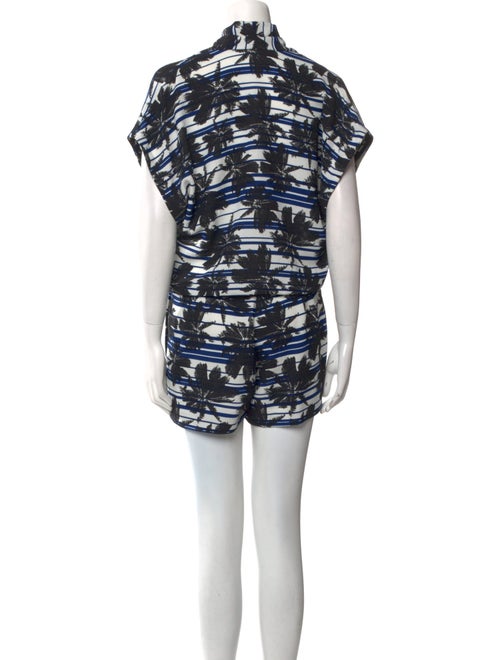 L'Agence Printed V-Neck Romper