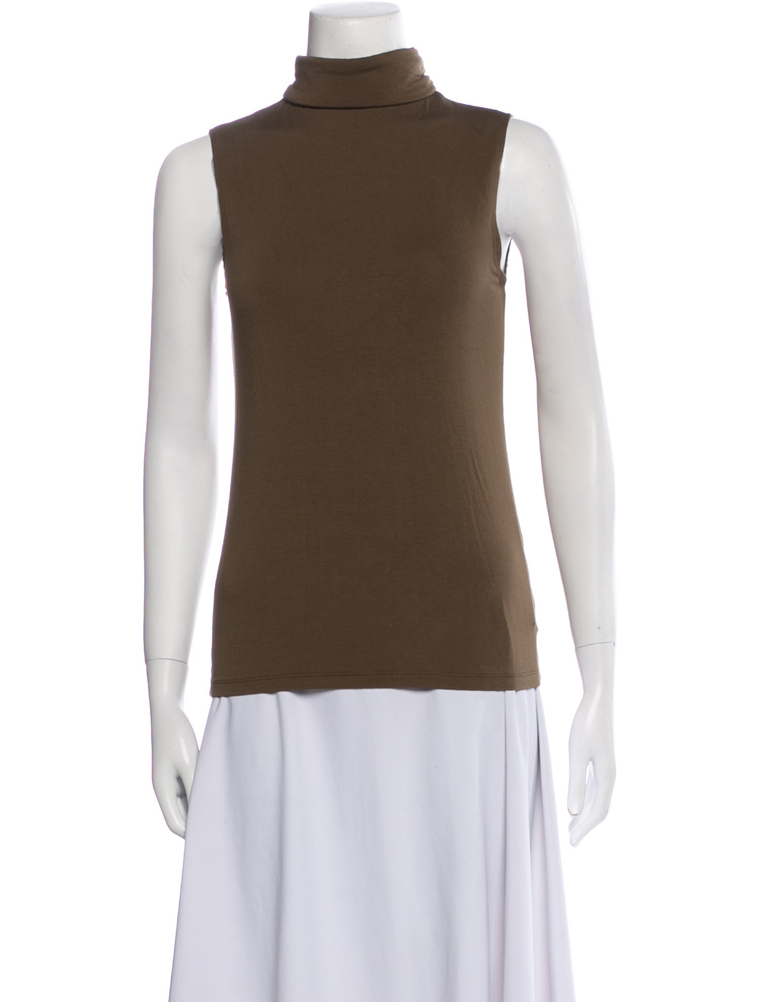L'Agence Turtleneck Sleeveless Top