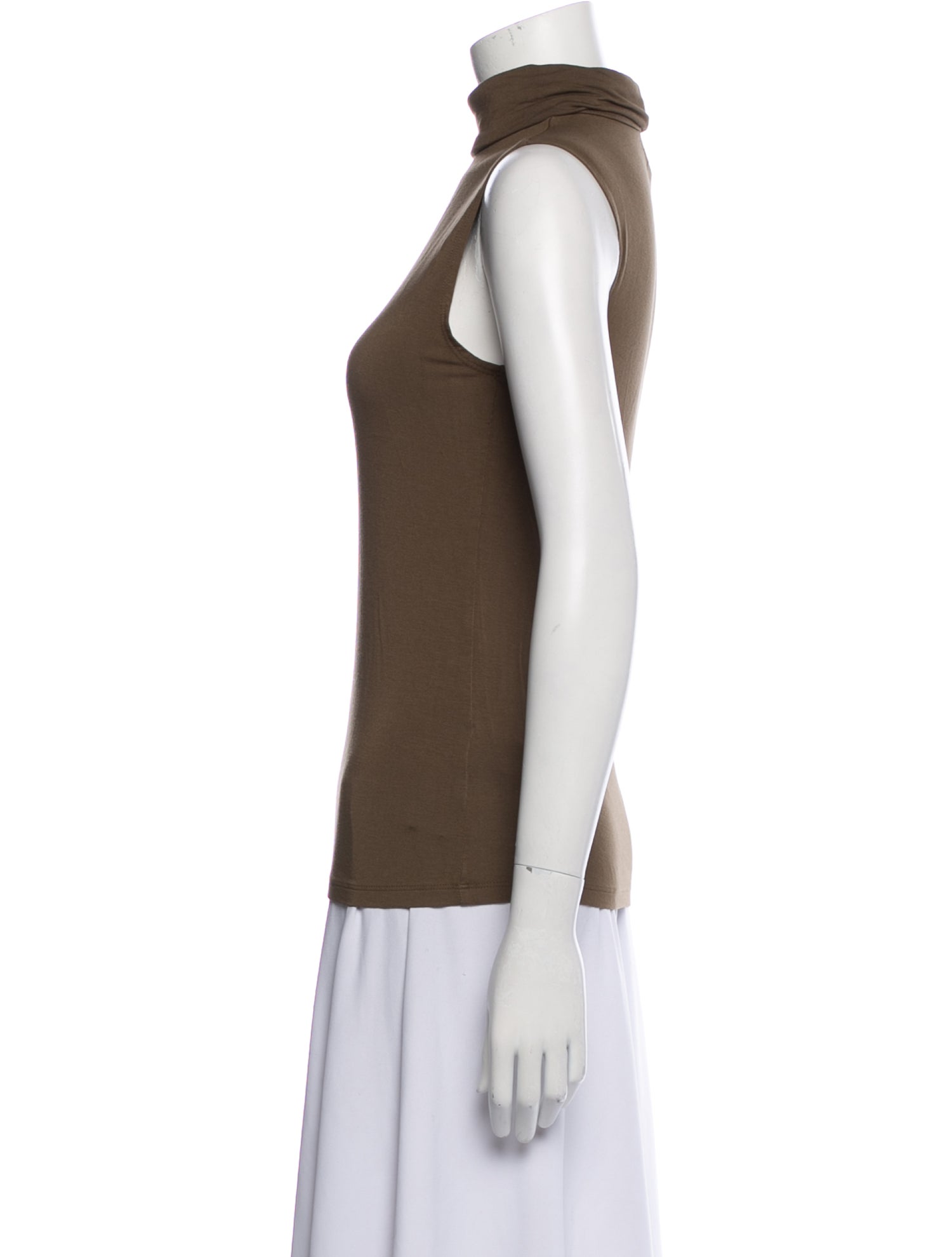 L'Agence Turtleneck Sleeveless Top