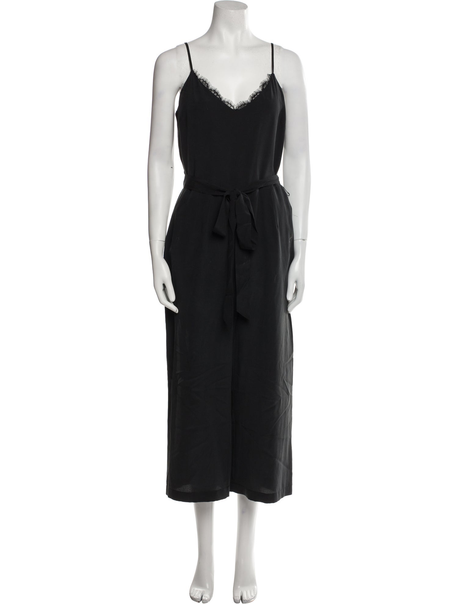 L'Agence Silk V-Neck Jumpsuit