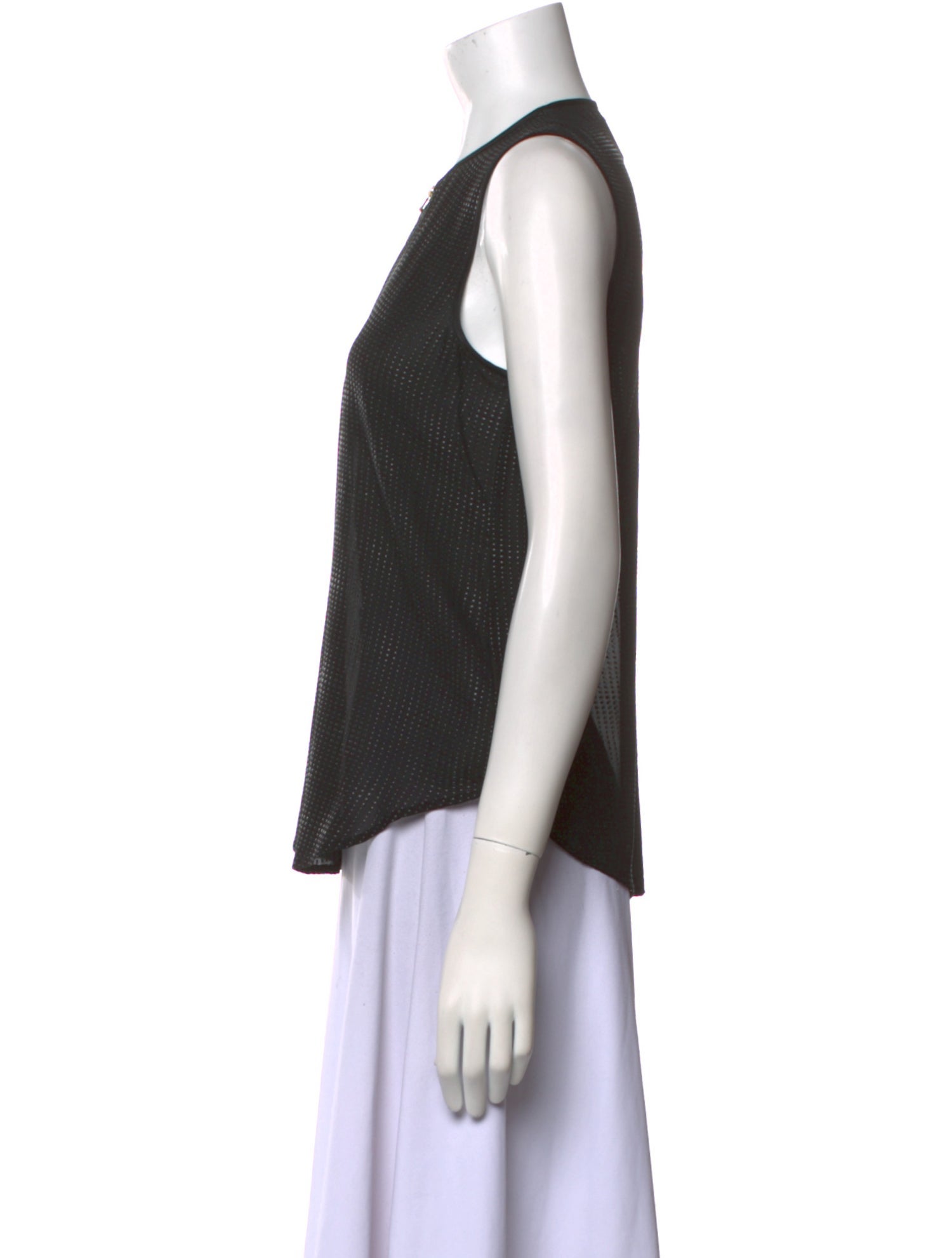 L'Agence Silk Crew Neck Top