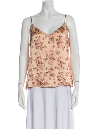 L'Agence Silk Floral Print Blouse