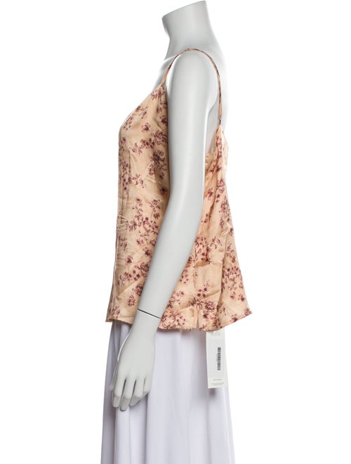 L'Agence Silk Floral Print Blouse