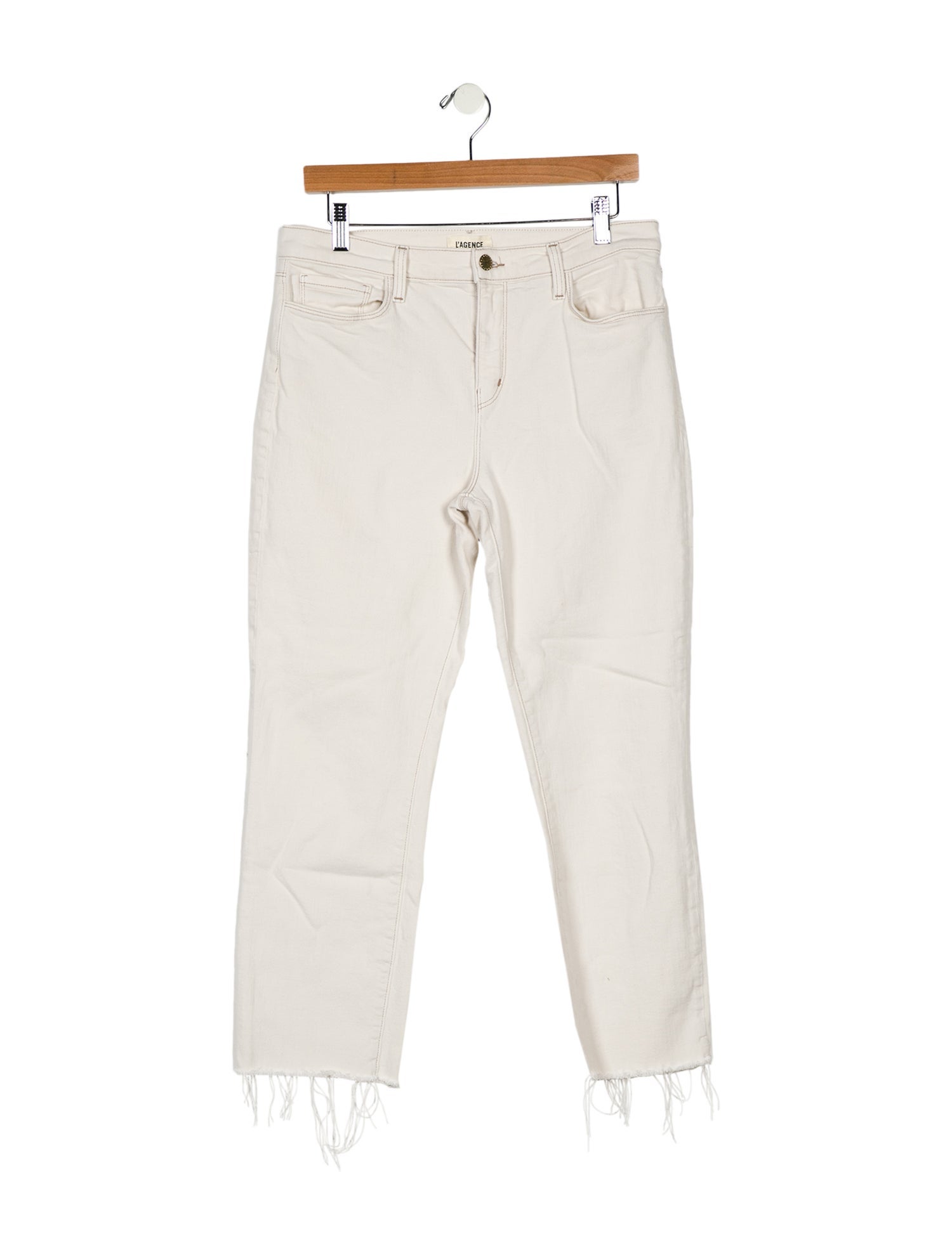 L'Agence Mid-Rise Straight Leg Jeans