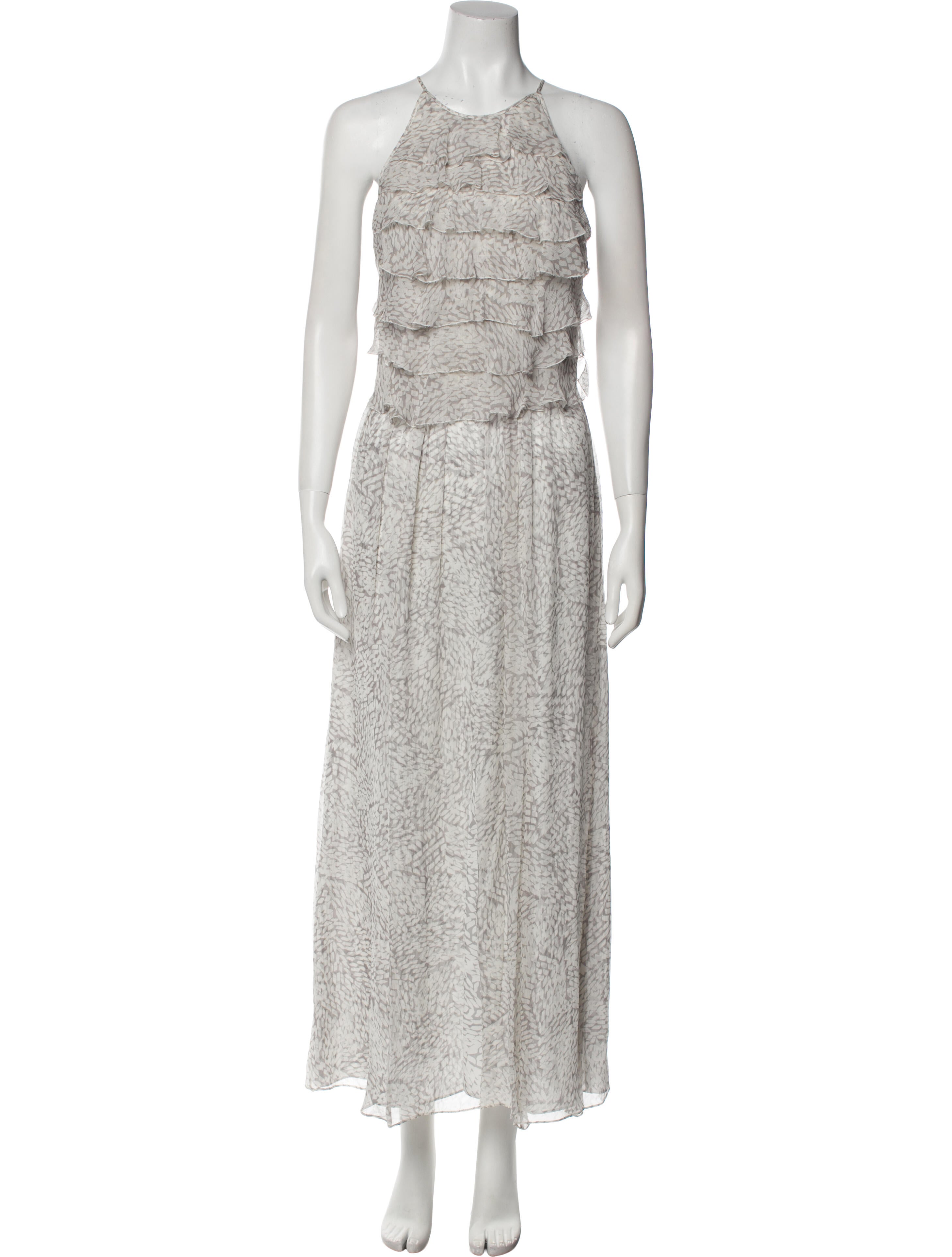 L'Agence Printed Long Dress