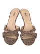 L'Agence Suede Animal Print Slides