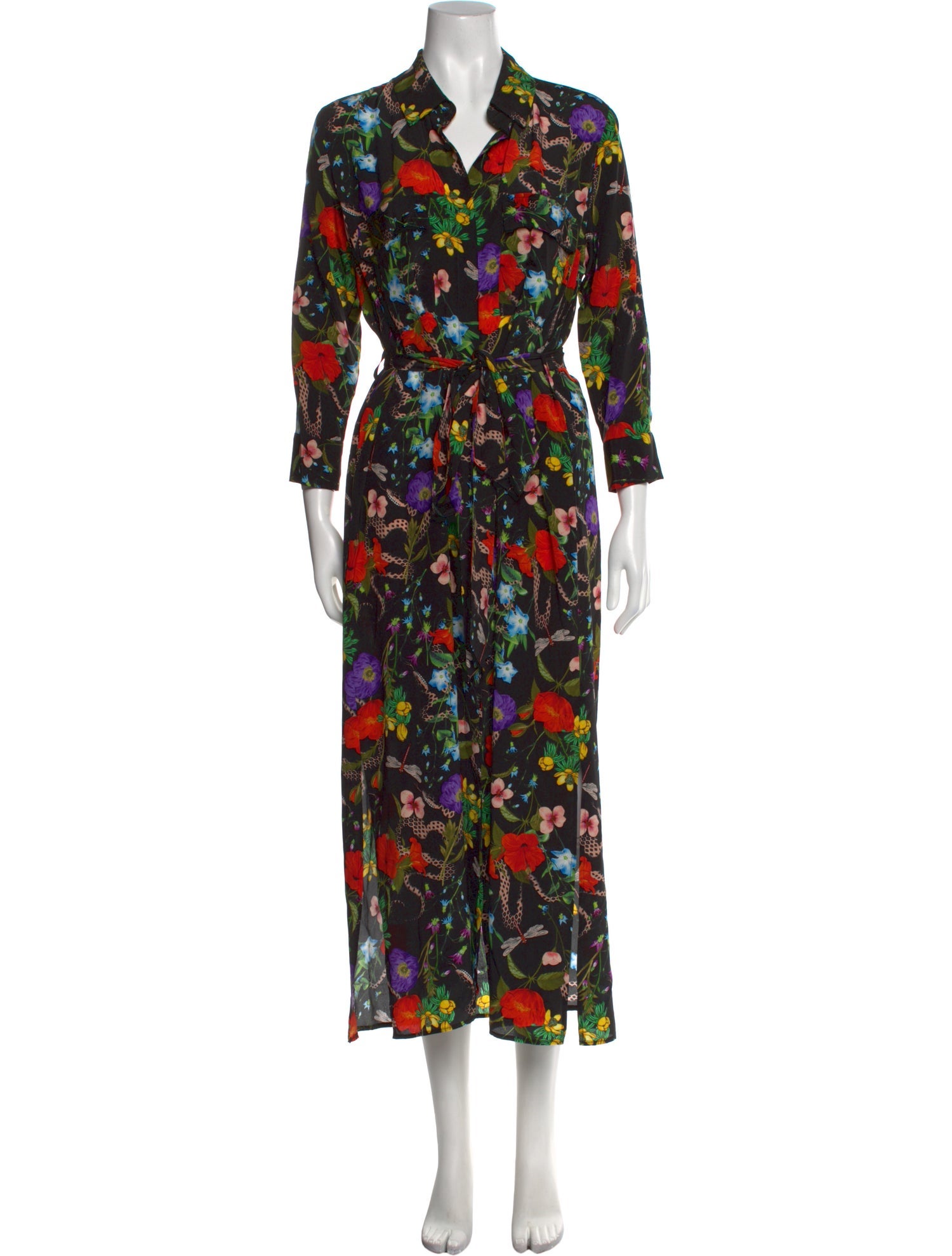 L'Agence Silk Long Dress