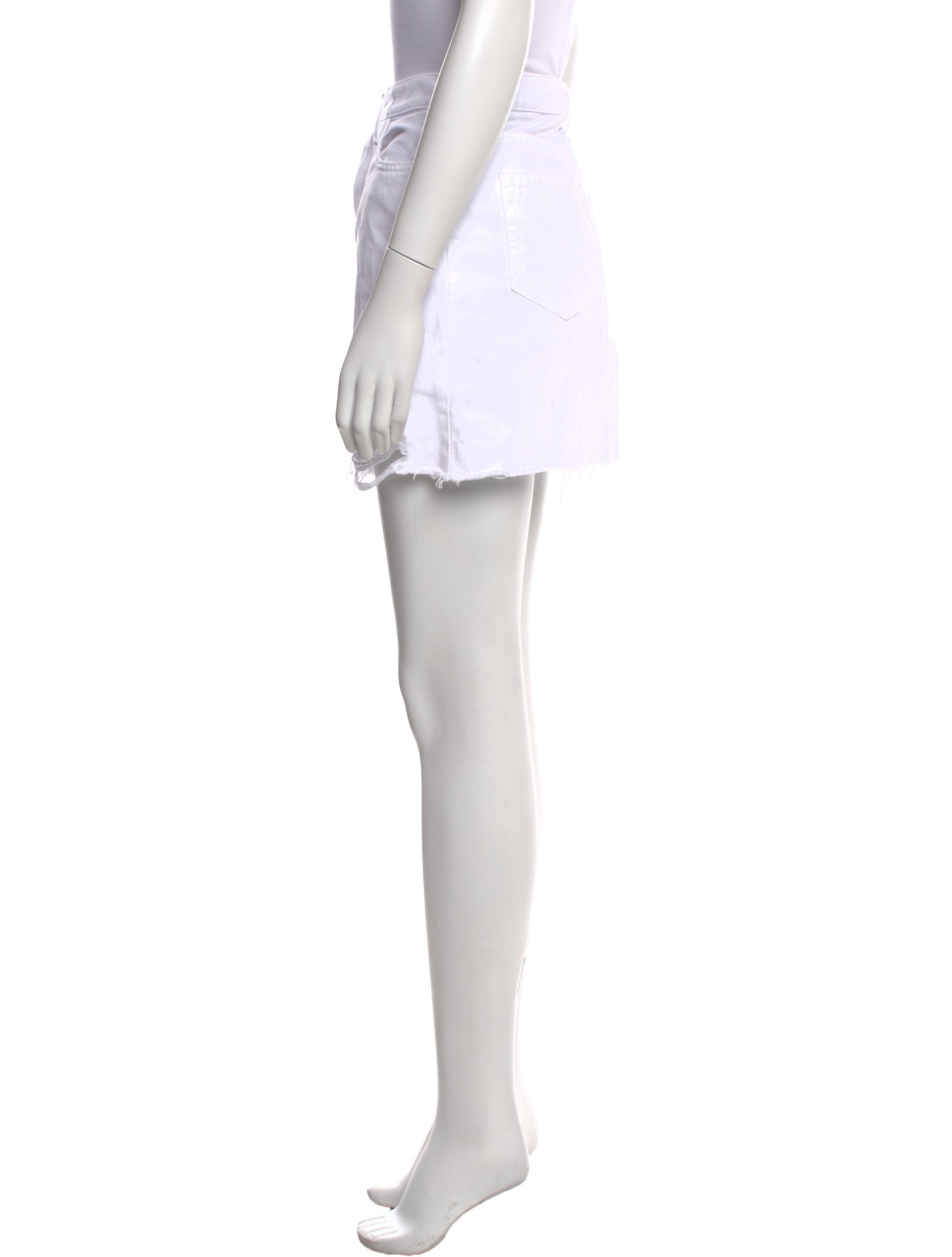 L'Agence Distressed Accents Mini Skirt