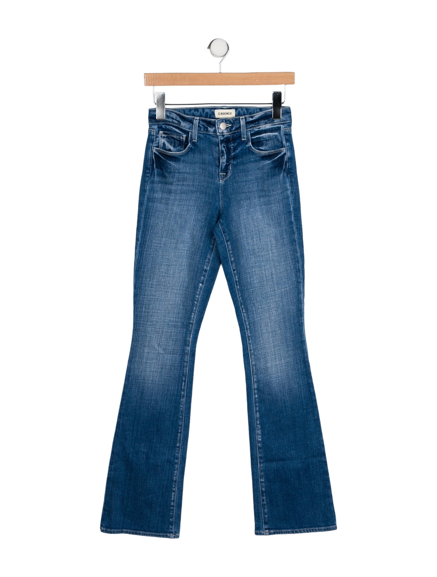 L'Agence Mid-Rise Wide Leg Jeans