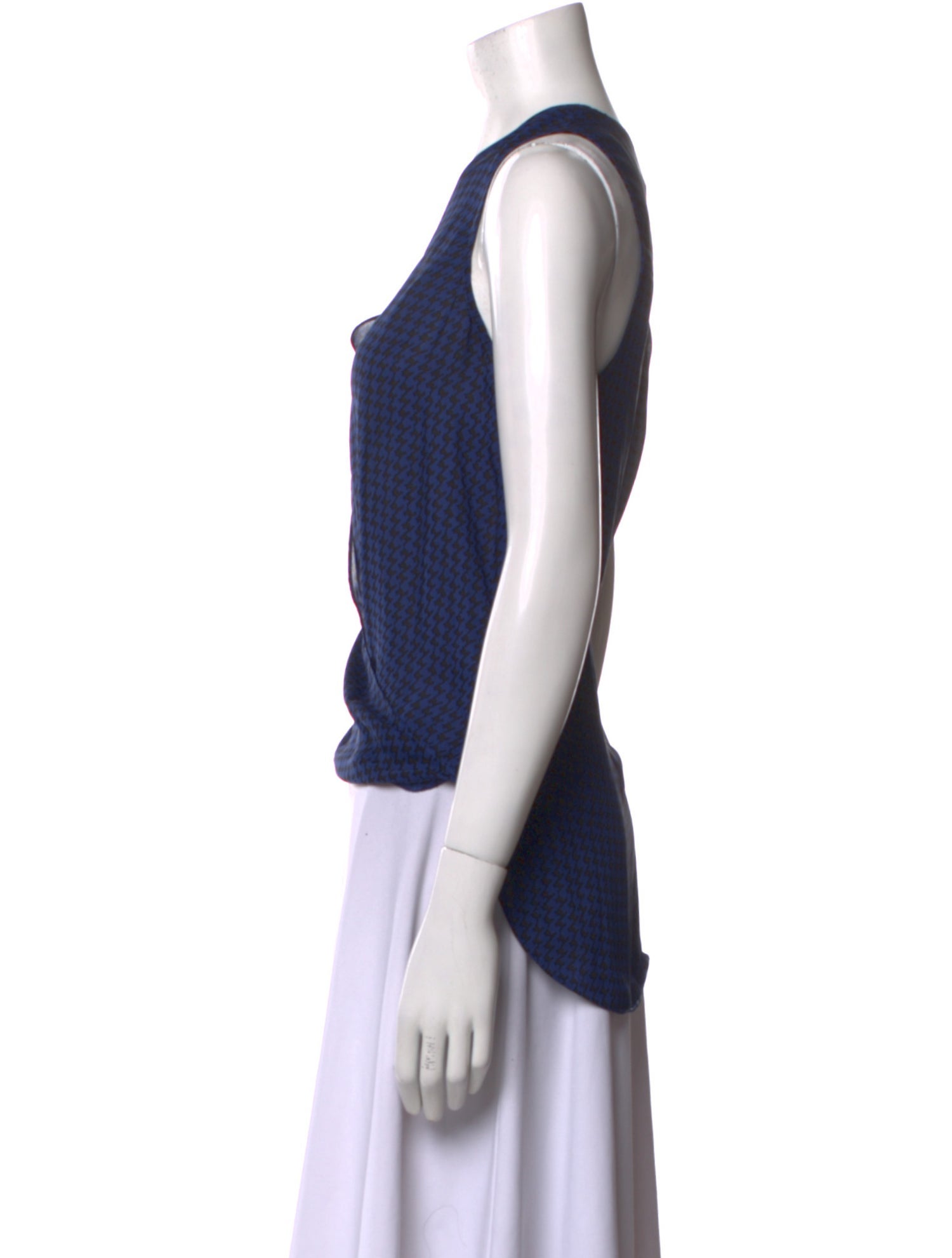 L'Agence Silk V-Neck Top