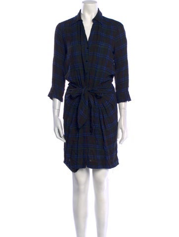 L'Agence Dresses Plaid Print Mini Dress XS