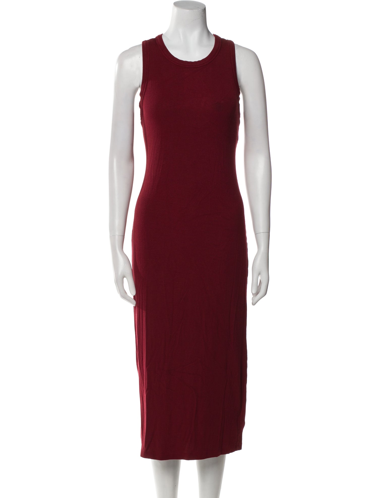 L'Agence Crew Neck Midi Length Dress