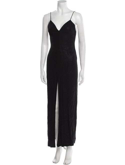 L'Agence V-Neck Long Dress