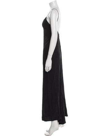 L'Agence V-Neck Long Dress