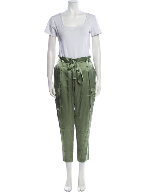 L'Agence Silk Colorblock Pattern Pant Set