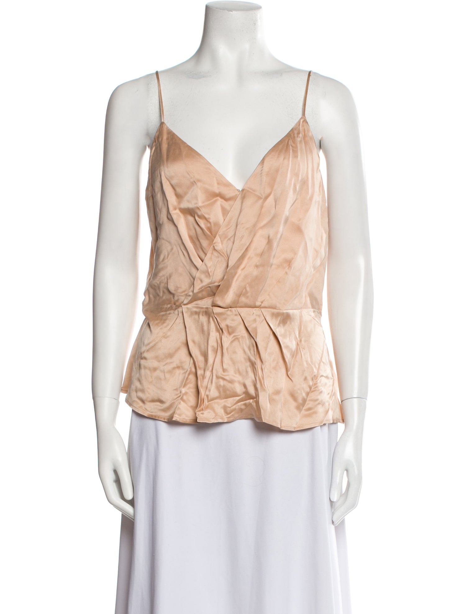 L'Agence Silk Square Neckline Top