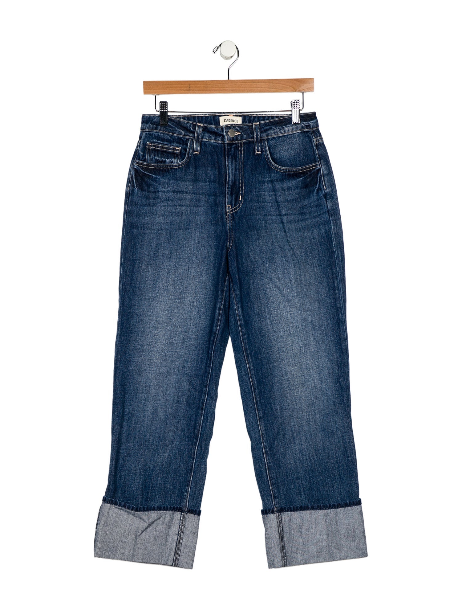 L'Agence High-Rise Straight Leg Jeans