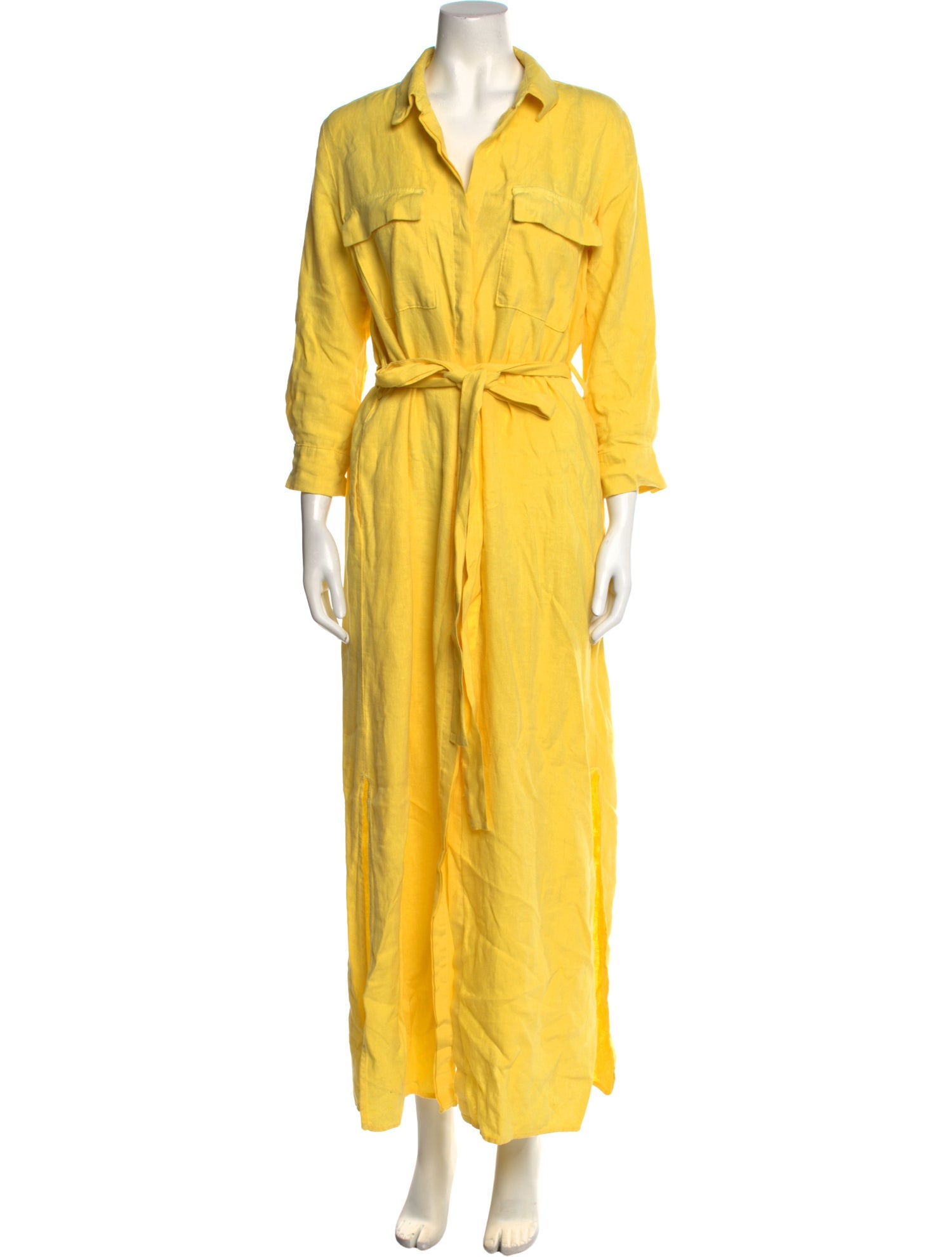 L'Agence Linen Long Dress