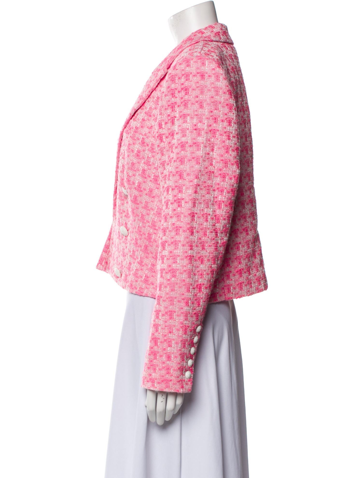 L'Agence Tweed Pattern Blazer