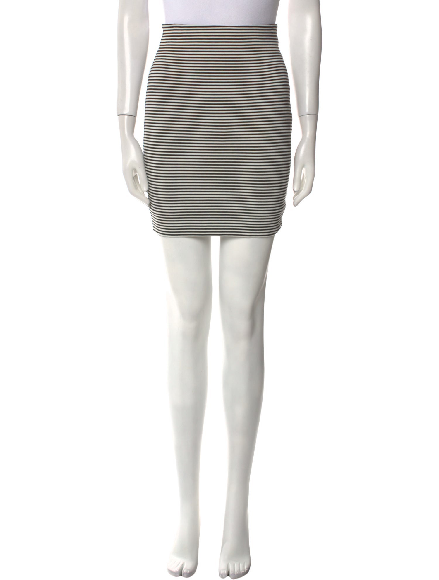 L'Agence Striped Mini Skirt