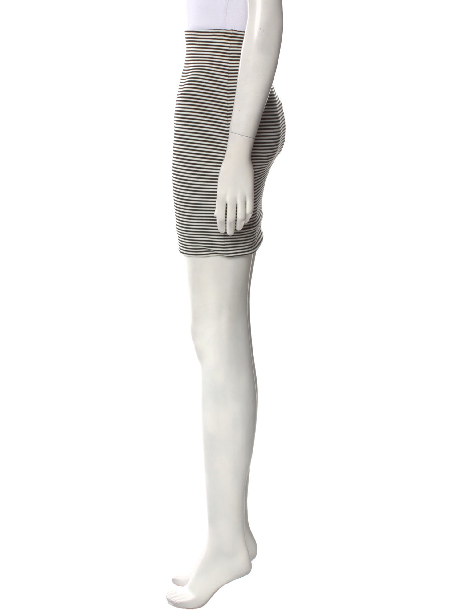 L'Agence Striped Mini Skirt