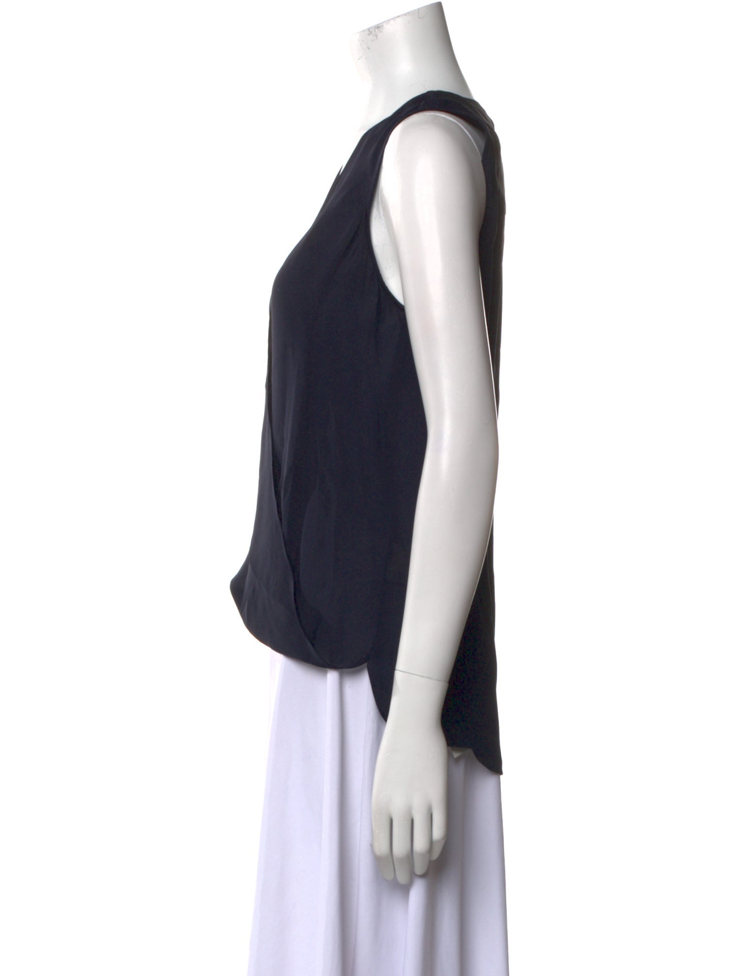 L'Agence Silk V-Neck Top