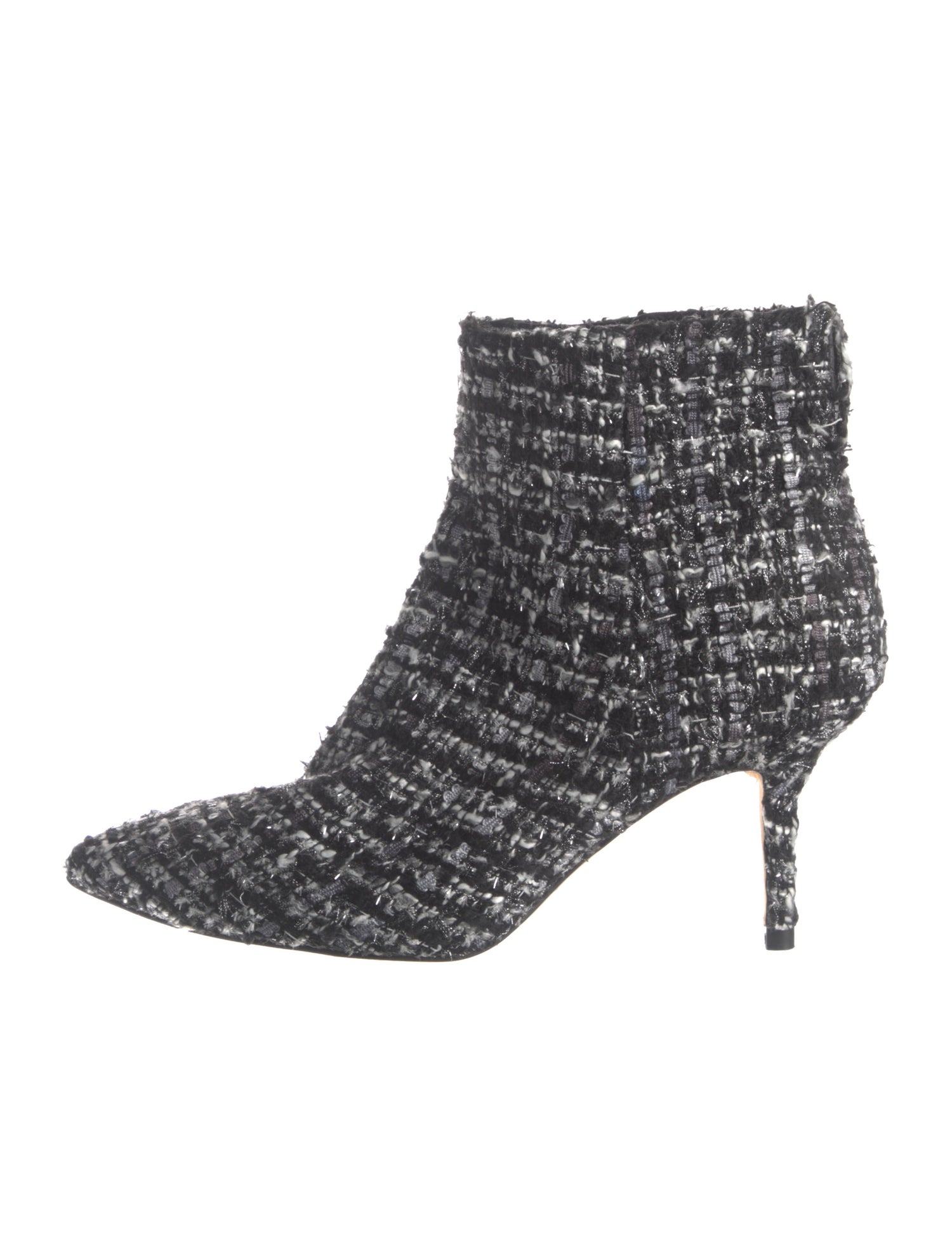 L'Agence Tweed Pattern Sock Boots