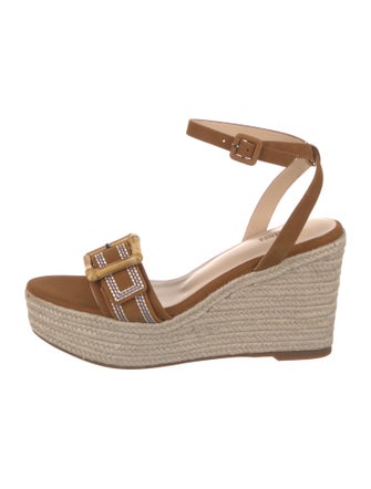 L'Agence Suede Whipstitch Trim Espadrilles