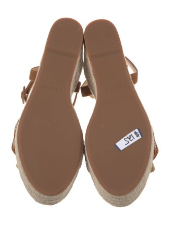 L'Agence Suede Whipstitch Trim Espadrilles