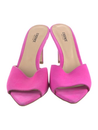 L'Agence Leather Slides