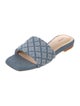 L'Agence Denim Animal Print Slides
