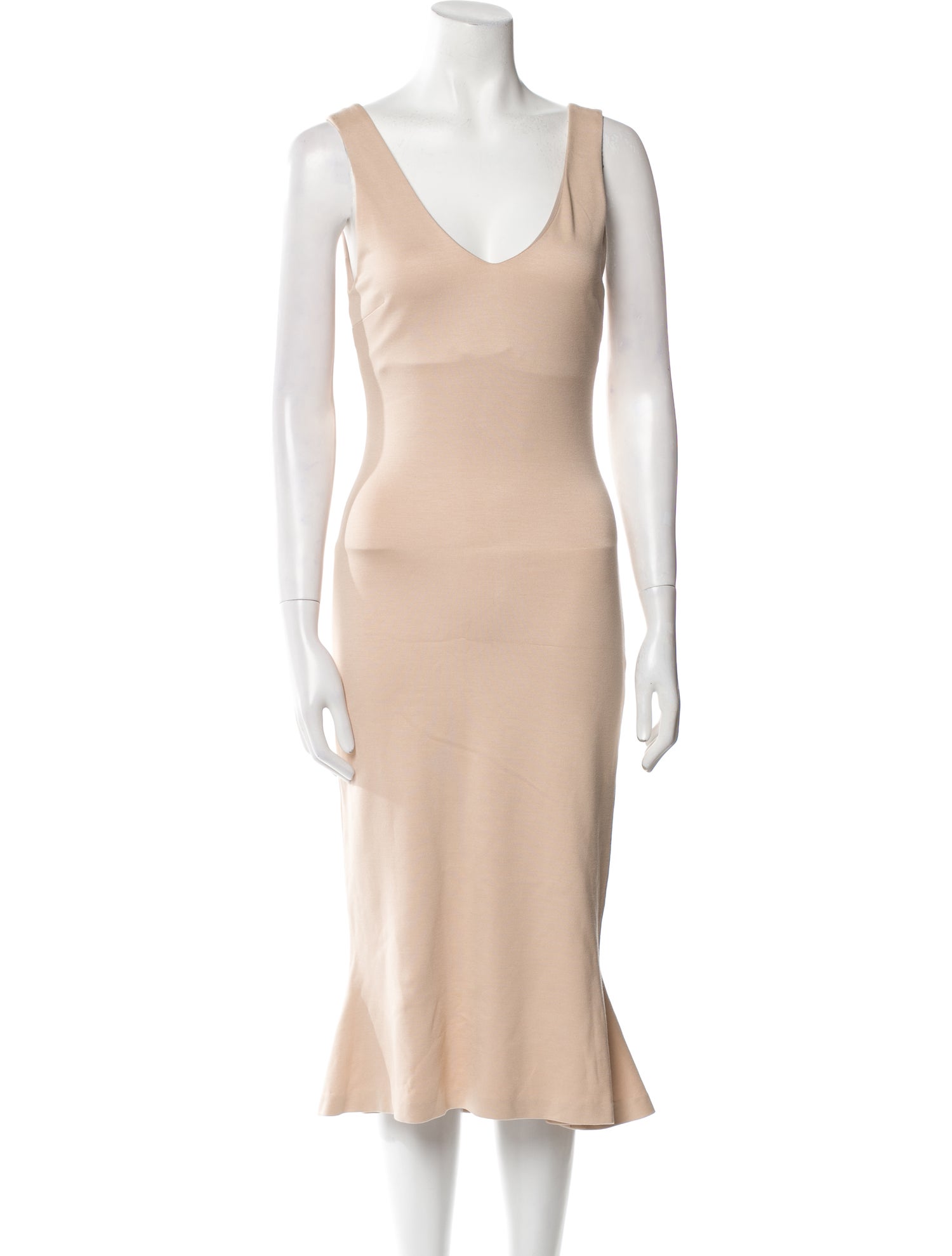 L'Agence V-Neck Midi Length Dress w/ Tags