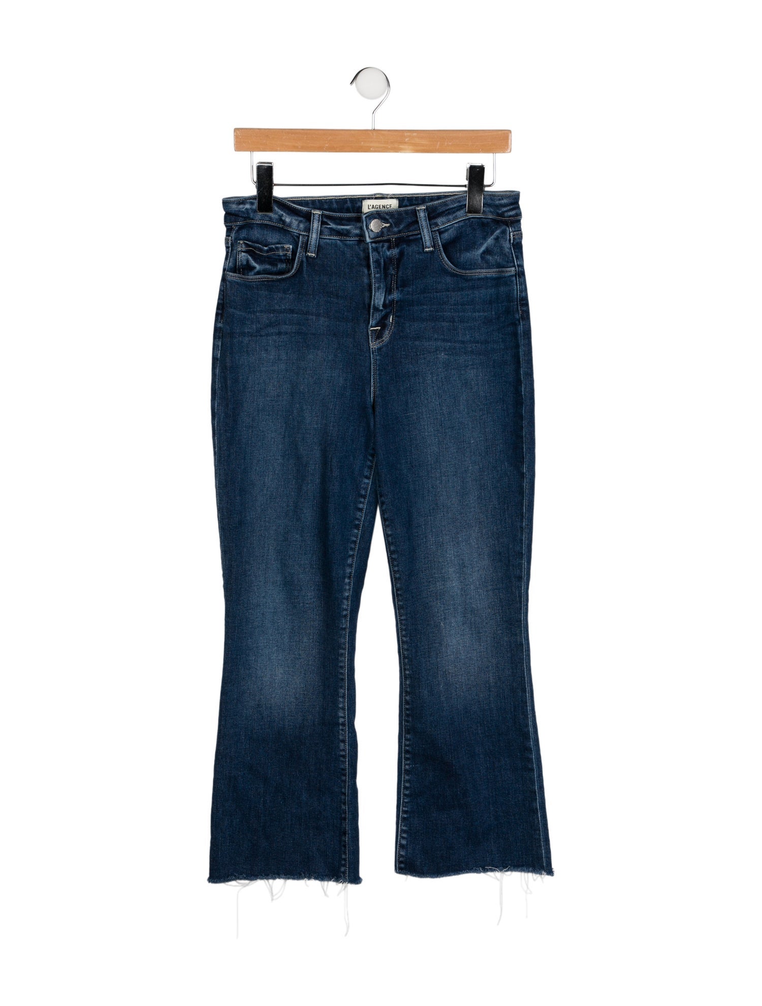 L'Agence Mid-Rise Wide Leg Jeans