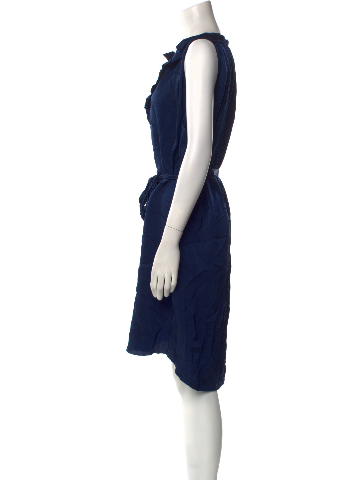 L'Agence V-Neck Knee-Length Dress