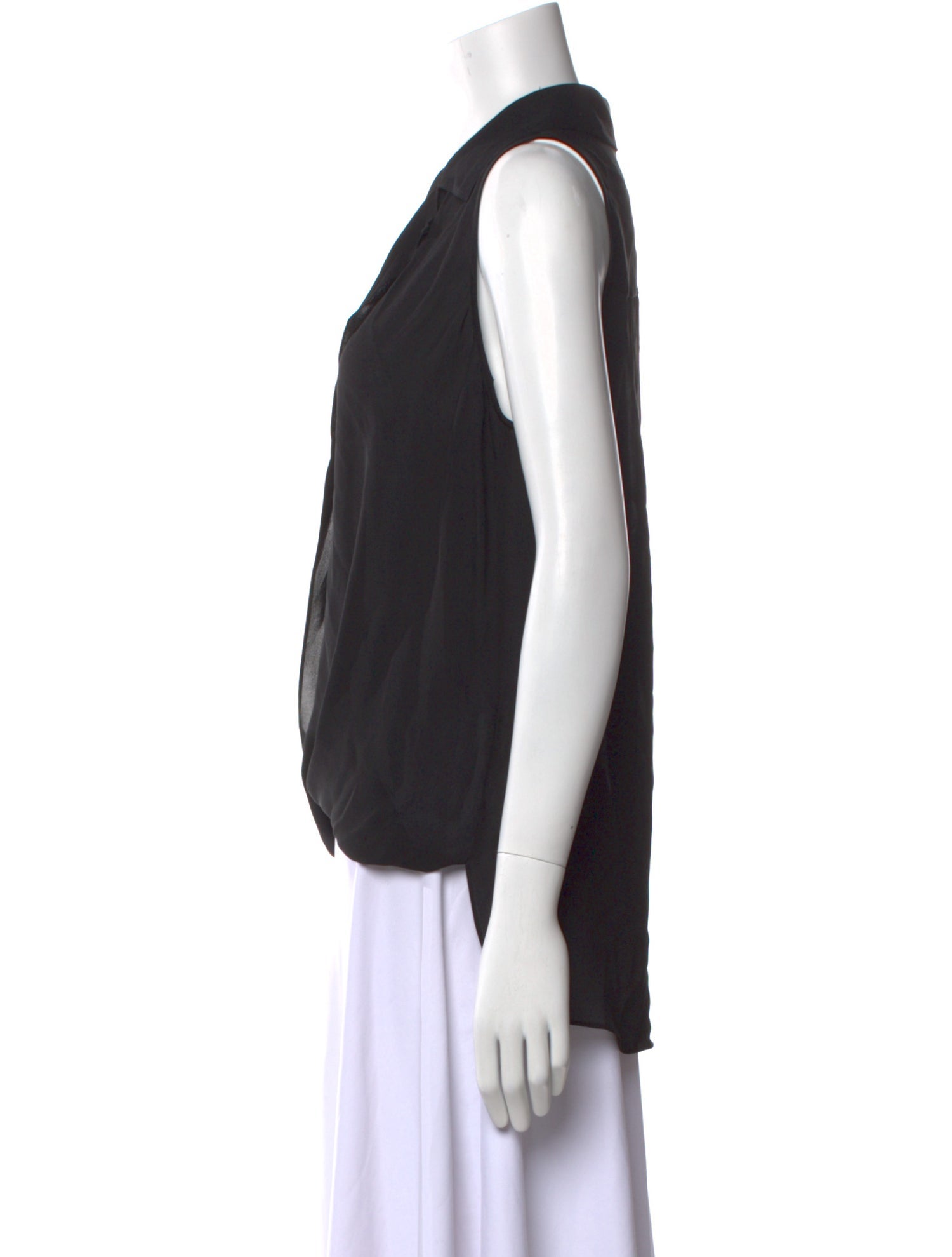 L'Agence Silk V-Neck Top