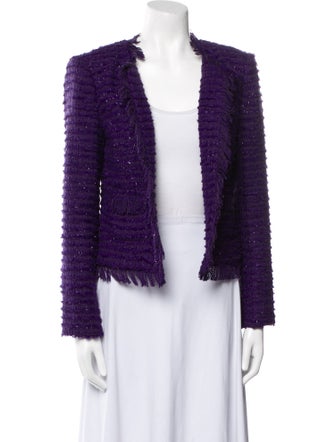 L'Agence Tweed Pattern Evening Jacket