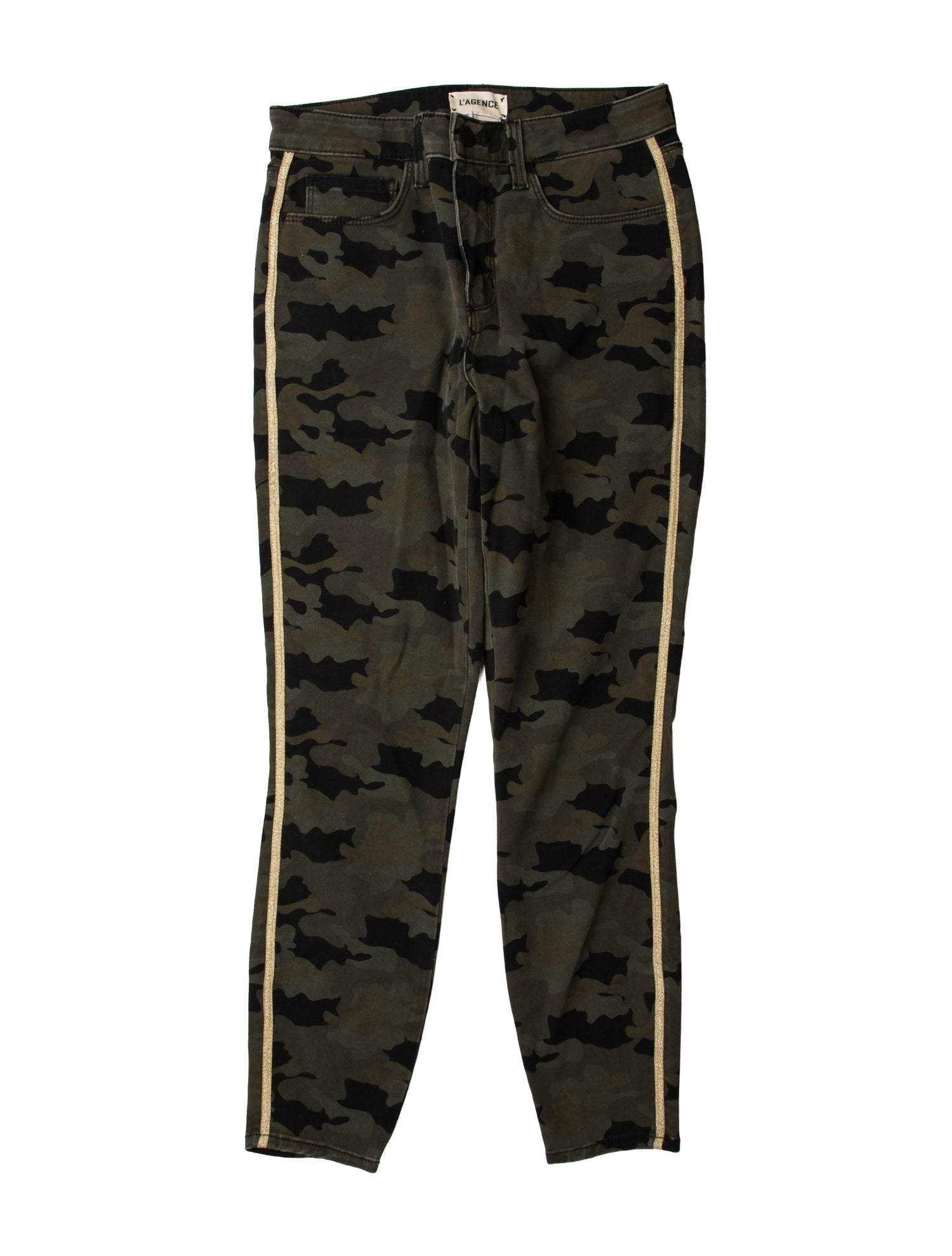 L'Agence Camouflage Print Skinny Leg Pants