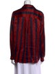 L'Agence Silk Striped Button-Up Top
